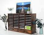 PAG-Mass Mail Sorter Organizer, Wood Literature Organizer, Student Mailbox for Classroom, Desktop Bill Paper Organizer for Office Home School, 38 Compartments, Antique Brown - Image 6