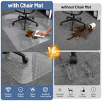 Office Chair Mat for Carpet, 48"× 60" Heavy-Duty Clear PVC Carpet Protector Mat, Non-Slip Desk Floor Mat for Low Pile Carpet, Smooth Glide, Ideal for Home, Office, Gaming Room - Image 2