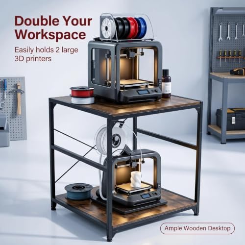 3D Printer Stand with Double-Layer Desk, Heavy Duty 3D Printing Table - Image 5