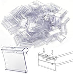 Mifoci 200 Pcs Shelf Hook Label Holders for Retail, 2.5 x 1.25 Inch by Mifoci
