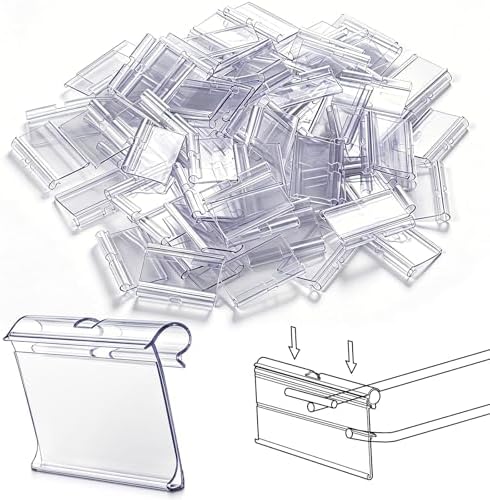 Mifoci 200 Pcs Shelf Hook Label Holders for Retail, 2.5 x 1.25 Inch by Mifoci