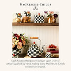 MACKENZIE-CHILDS Enamel Recipe Box, Black-and-White Courtly Check - Image 6
