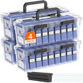 Lifewit Trading Card Storage Box with Handle, Fit for Toploader, 4 Pcs by Lifewit