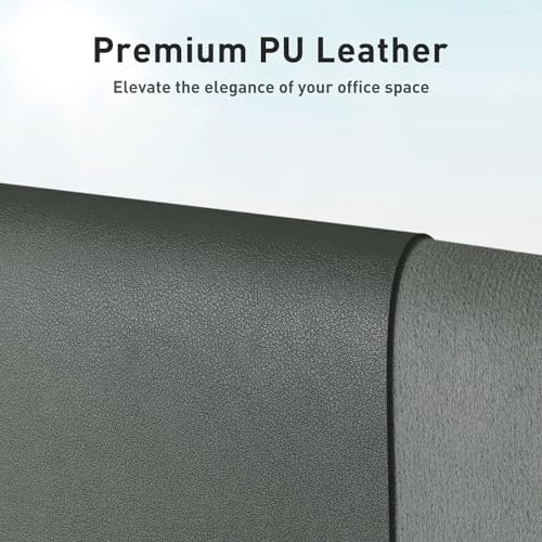 Aothia Faux Leather Desk Mat - Non-Slip PU Leather Desk Blotter, Waterproof Writing Surface, Large Desk Pad for Office & Home (Jungle Green, 55" x 17") - Image 2