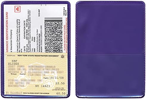 StoreSMART® - Metallic Purple-Back Auto Insurance & ID Card Holders - 100 Pack - RFS20-MP100 by StoreSMART