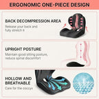 Ergonomic Waist Support and Seat Cushion, 2-in-1 Memory Foam Pad (Black) - Image 5