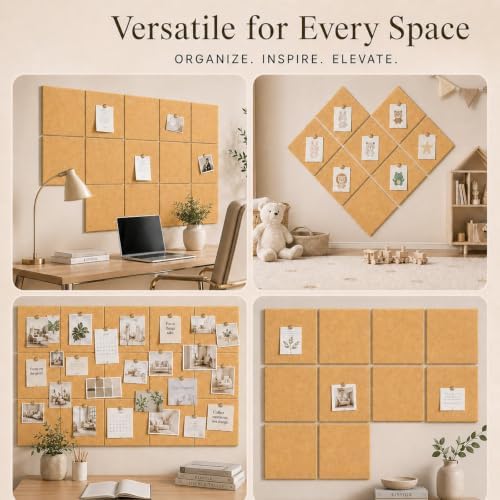 Felt Bulletin Board Tiles, Cork Board Alternative, 48 x 36 in - Image 6