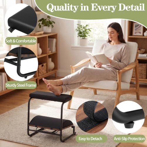 Double Step Foot Rest Under Desk, 5-Height Adjustable - Image 5
