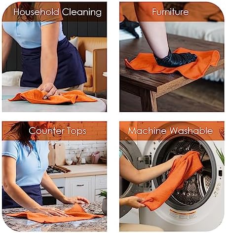 Avalon Towels Microfiber Cleaning Cloths (Value Pack of 48) - Size 16 x 16 Inches, Highly Absorbent Cleaning Rags, Lint Free, Reusable and Washable, Microfiber Towels for Cars - Image 4