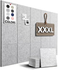 WALLHERO Cork Boards for Walls, Bulletin Boards 59"x36" | 15 Pack | Felt Bulletin Board, Large Cork Board for Office, Wall Protector for Dart Board, Corks Boards, Felt Board Tiles (Gray Marble) by WallHero