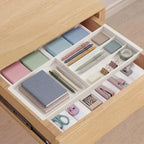 Briwooody 3 Pcs Hanging Sliding Drawer Tray with Adjustable Dividers by Briwooody