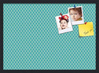 PinPix 28x20 inch Cork Bulletin Board. This Decorative Framed Pin Board Comes with Diamond Pattern in Neon Blue Design and Satin Black. Ideal for Home, Office Decor or School (PinPix-350) by PinPixBulletinBoards