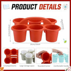 6 Pack 6 Cup Caddy for Classroom Plastic Round Desk Table Caddy, Boho - Image 2