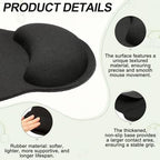 PATIKIL Ergonomic Wrist Rest Set, Memory Foam Mouse Pad and Keyboard Wrist Rest Support Hand Waterproof Cup Pad Non-Slip for Office Computer Gaming Home Desk Accessory, Black - Image 3
