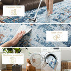 Office Chair Mat for Hardwood Floor, 60"x45" Easy Glide Computer Chair Mat Protector for Rolling Chair Under Desk Rug Nonslip Backing, Machine Wash - Image 6