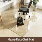 [Upgraded Tempered Glass] Koonmi 44" x 58" Office Floor Desk Chair Mat for Carpet & Hardwood Floor - Image 2