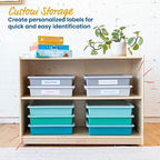 ECR4Kids Letter Size Plastic Tray Organizer with Lids, Small, Storage Bins, Contemporary, 10-Piece - Image 4