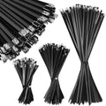 Pelopy Black 304 Stainless Steel Zip Ties(500 Pcs,6", 10", 14") by Pelopy
