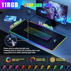 Wireless Charging RGB Mouse Pad with Phone Stand, Large Gaming Desk Mat - Image 4