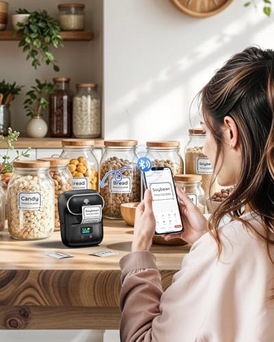 Phomemo M110 Label Maker with 3 Tapes, Bluetooth Portable Thermal Printer - Image 4