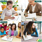 feela 5 Pack Journal Notebook Bulk for School, Hardcover Business Notebooks Classic Ruled Lined Journals with Pen Holder for Work Note Taking, with 5 Black Pens, 120 GSM, 5.1”x8.3”, A5, Dark Green - Image 7