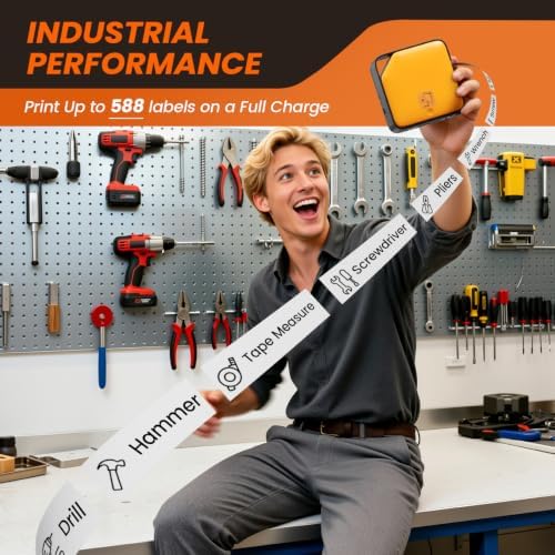 Heat Shrink Wire Label Maker, Bluetooth Industrial Label Machine with Tapes - Image 6
