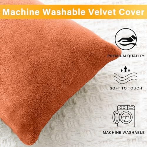 1 MIDDLE ONE 2 Pack Small Pillow, Memory Foam Mini Pillow 11 X 7 Inches for Travel, Sleeping, Nap and Neck, Knee, Lumbar Support, Tiny Cushion for Pet, Dogs (Orange) - Image 4