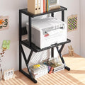 aboxoo Printer Stand for Desk to Save Space, Metal+Wood for Home Office by aboxoo