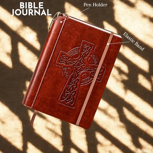 SETTINI® Vegan Leather Journal Gift Set with Pen 192 Pages, Celtic Cross - Image 5