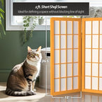 2 ft. Short Desktop Window Pane Shoji Screen - Honey - 6 Panels - Image 6