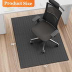 KMAT Office Chair Mat, 36x48in Heavy Duty Hardwood/Tile Floor Protector, Floor Mat Computer Desk Mat for Rolling Chairs, Work, Study, Office, Black - Image 2