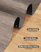 Blvornl Ultra Large Office Chair Mat for Hardwood Floor, Rolling Chair Mat for Hard Wood, Large Anti-Slip Hard Floor Protector, Heavy Duty Computer Desk Rug for Office and Home 47.2"*60" Brown - Image 3
