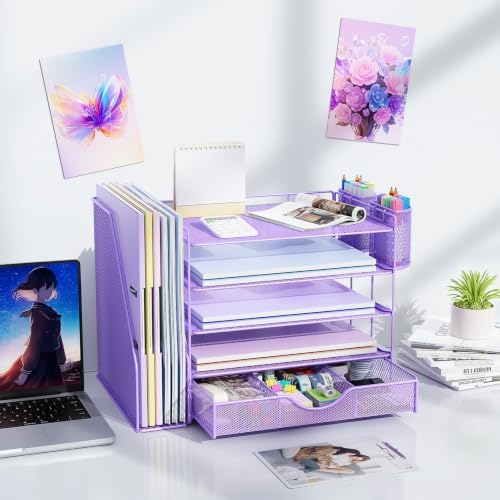 gianotter 5-Tier Desk Organizer with Drawers and File Holders - Image 6