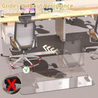 [Tempered Glass] Glass Office Chair Mat for Carpet Heavy 57" x 42"-1/5" Thick Premium Tempered Glass Duty Hard Glass Chair Mats -for Office Chair on Carpet or Hard Floor with 4 Anti-Slip Pads - Image 4