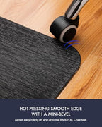 BARoyal Office Chair Mat for Hardwood Floor Under Desk Computer Rolling Chair Mat for Wood/Tile Floor Heavy Duty PVC Plastic Hard Floor Protector 36" x 48"(Space Black) - Image 5