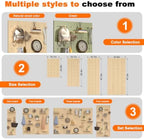 AMSXNOO Modular Wood Peg Board Wall Organizer Kits, 40X60CM/15.7X23.6IN - Image 3