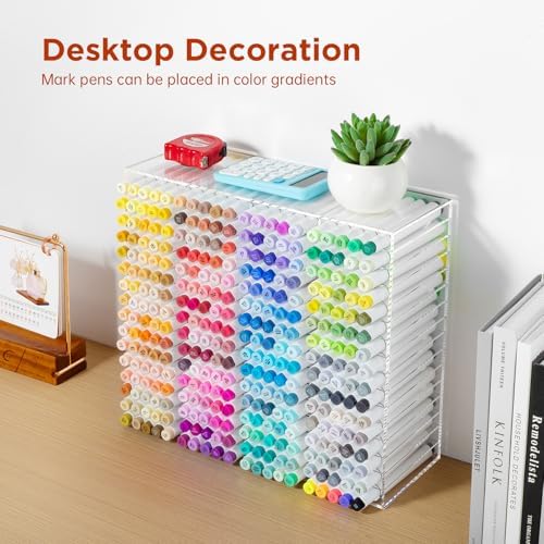 BEYGORM Horizontal Marker Organizer for 320 Markers, Acrylic Large Shelf - Image 7