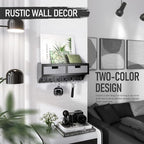 Rebee Vision Key Holder Wall Mount with Drawer for Entryway, Black & Gray - Image 2