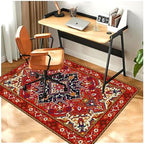 Office Chair Mat for Hardwood Floor, 48"x60" Anti-Slip Desk Chair Mat for Hard Floors, Under Desk Computer Rug for Rolling Chair, Easy Glide Floor Protector Mat for Home Office(Red) - Image 2