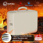 DocSafe 5200°F Fireproof Document Organizer Box with Lock, Beige (Soft) - Image 2