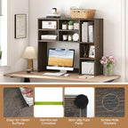 BECOMFORT Desk Hutch with 7 Cubes, Up to 27" Computer Monitor College Dorm - Image 7