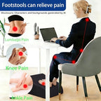 Foot Rest for Under Desk at Work, Ergonomic Under Desk Footrest with Washable Cover for Office, Home & Gaming Leg Elevation Pillow Black - Image 3
