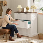 SEDETA Farmhouse 3 Drawer File Cabinet for Home Office - Image 5