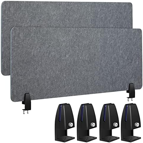 Wesiti 2 Pcs Acoustic Desk Divider Classroom, Gray, 47.24 x 15.75 Inches by Unteilti