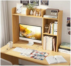 Tangkula Desktop Bookshelf, Countertop Storage Hutch with Shelves for Computer Desk, Desk 3-Tier Display Rack, Multipurpose Wood Desktop Hutch Storage Organizer for Dorm Office - Image 2
