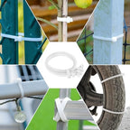 Long Zip Ties Heavy Duty 24 inch，400 LBS Tensile Strength With Double Sided Toothed Super Durable Cable Ties ，Extra Large Wire Ties Adjustable Nylon Tie Wraps for Indoor Outdoor （100 Pack White） - Image 6