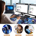 Keyboard Wrist Rest and Mouse Pad with Wrist Support Set Ergonomic Coaster,Memory Foam,Easy Typing Pain Relief,Large XL Desk Mat 31.5"x 11.8",Wolf Moon - Image 7