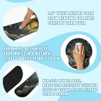 Celestial Moon Desk Mat Set Sun Star Vintage Sky Large Mouse Pad with Wrist Rest 4in1 Desk Mat for Desktop Ergonomic Computer Desk Arm Wrist Anti-Slip Computer Mouse Pad Home Office Gaming - Image 3