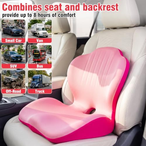 Car Seat Cushion Office Chair Cushion with Lumbar Support Pillow - Image 2