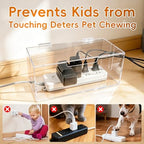 Cable Organizer Storage Box with Lid - Phone Charger Clear Organizer Case for Desk, Wire Organizers for Cords & Power Strips, Electronic Storage Box for Drawer Office Home - Transparent Acrylic - Image 4